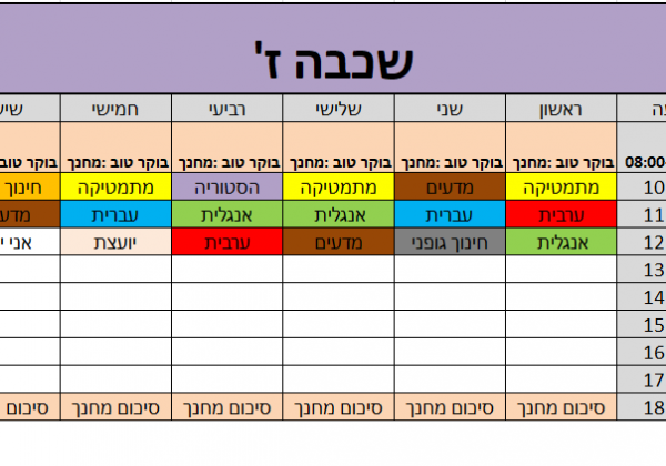 מערכת שעות למצב חירום